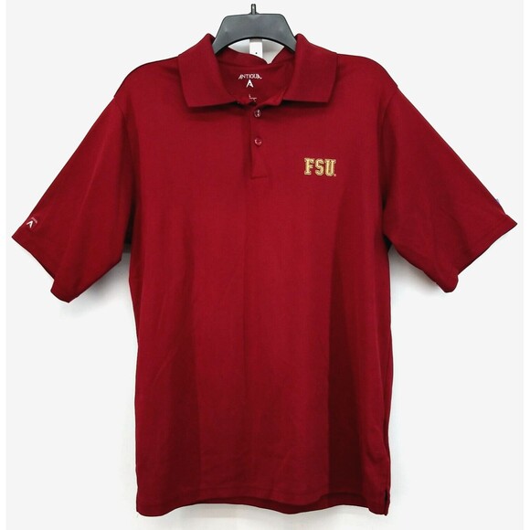 FSU Florida State University Mens Large Polo Shirt Short Sleeve Embroidered Logo - Picture 1 of 8
